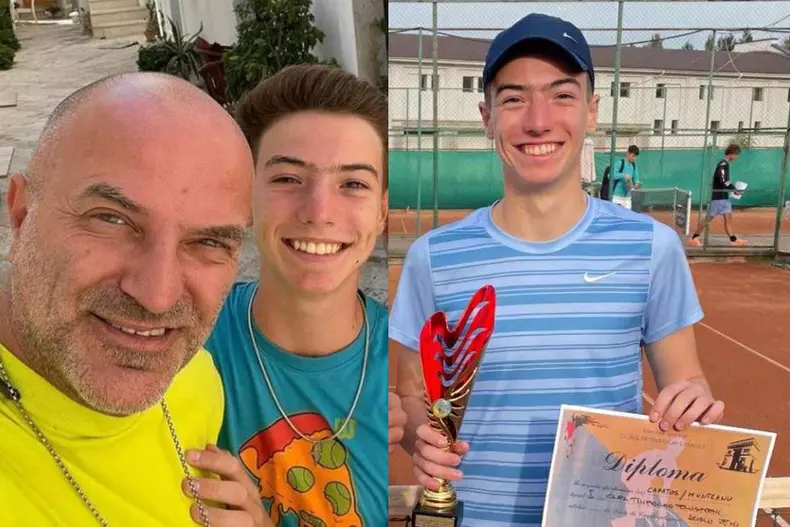 Colaj foto cu Dan Capatos și Andrei, fiul lui