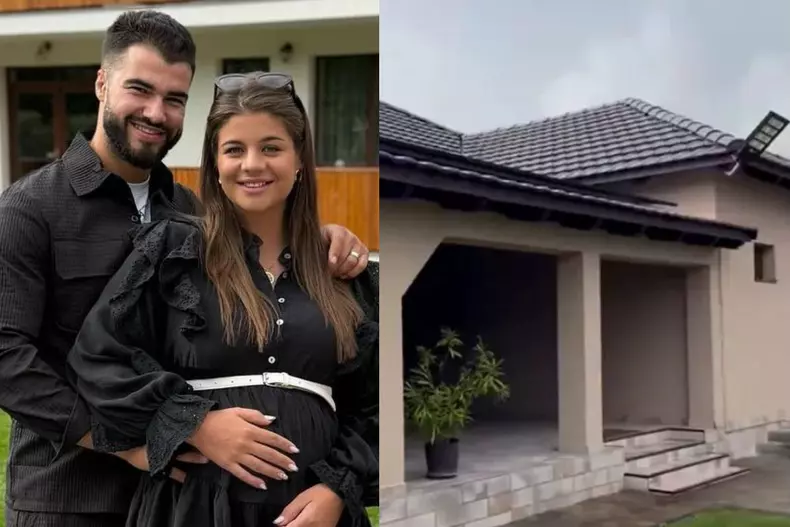 Colaj foto cu Iancu Sterp, Denisa Coțolan și casa în care locuiesc