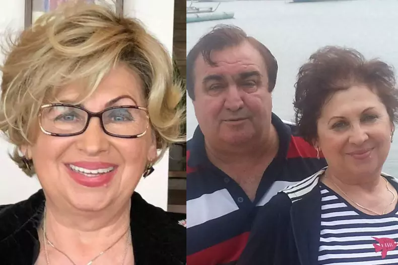 Colaj foto cu Angela Zahiu și soțul ei