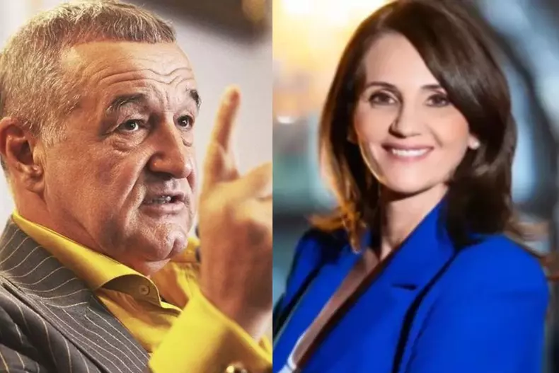 Colaj foto cu Gigi Becali și Anca Alexandrescu
