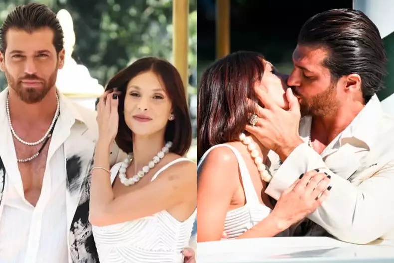 Colaj foto cu actorul Can Yaman și Sara Bluma