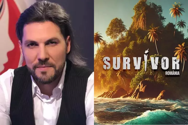 Colaj foto cu Adi Vasile și emisiunea Survivor România