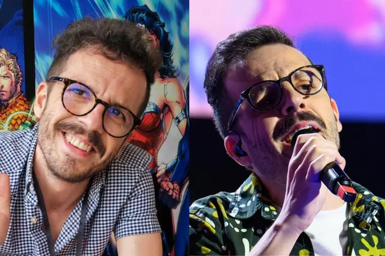 Colaj foto cu Adrian Cârciova de la Vocea României