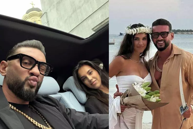 Colaj foto cu Dorian Popa și Andreea, soția lui