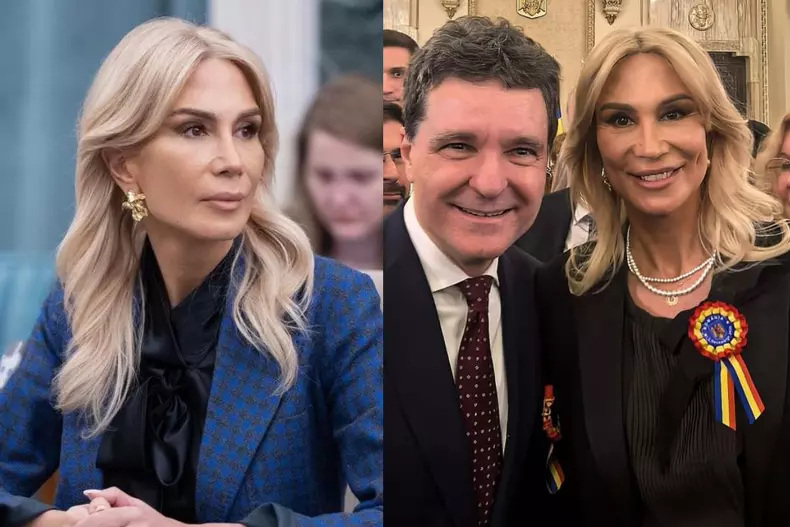 Colaj foto cu Raluca Turcan și Nicușor Dan