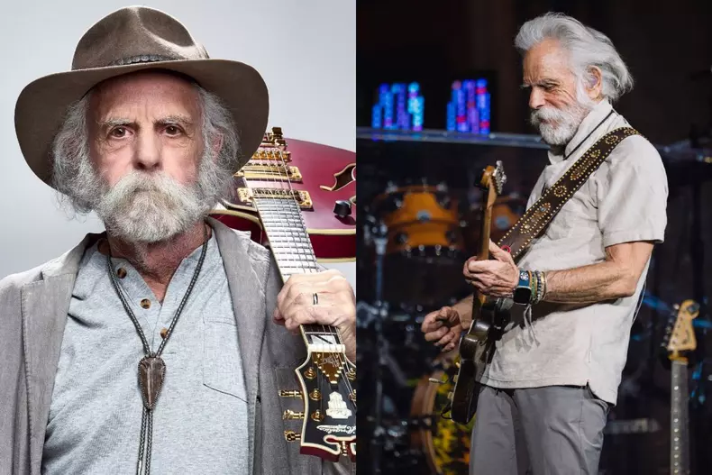 Colaj foto cu regretatul muzician Bob Weir