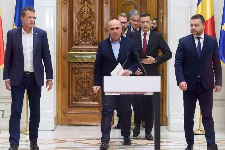 Romania, coalition for stability, modernization and reaffirmation of European and Euro-Atlantic path, Bucharest, Romania - 04 Dec 2024