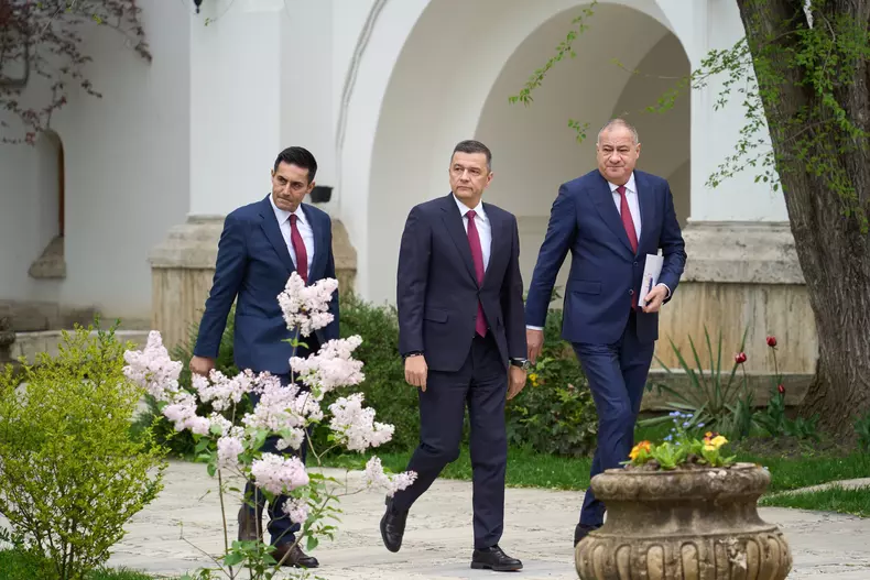 Romanian Political Crisis, President Dan Meets PSD Leaders, Bucharest, Romania - 22 Apr 2026