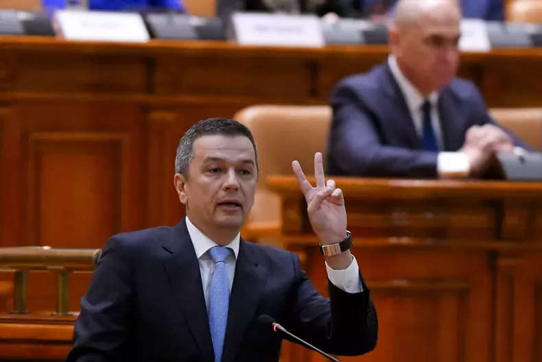 BUCURESTI - PARLAMENT - MOTIUNE DE CENZURA - GUVERNUL BOLOJAN