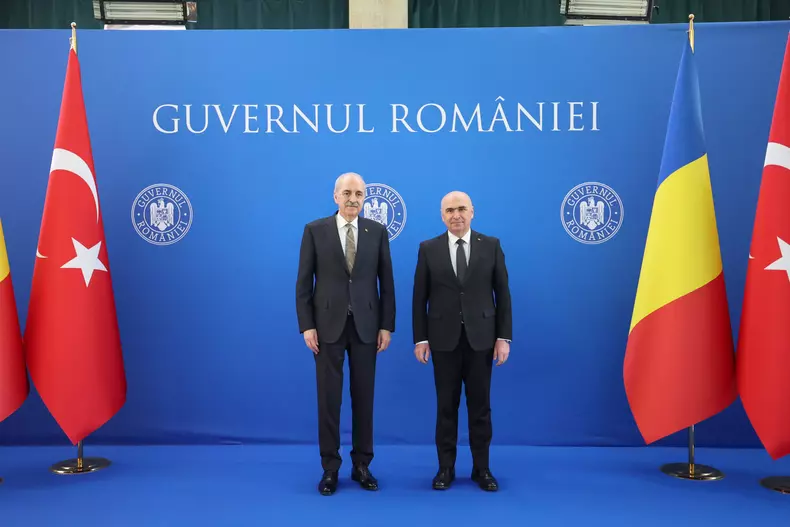 Turkish Grand National Assembly Speaker Numan Kurtulmus in Bucharest