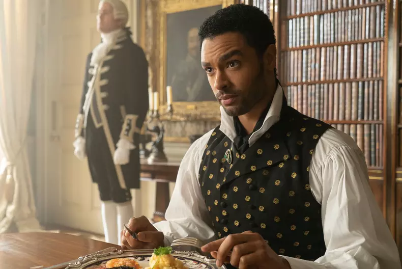 Stills from the TV drama "Bridgerton"