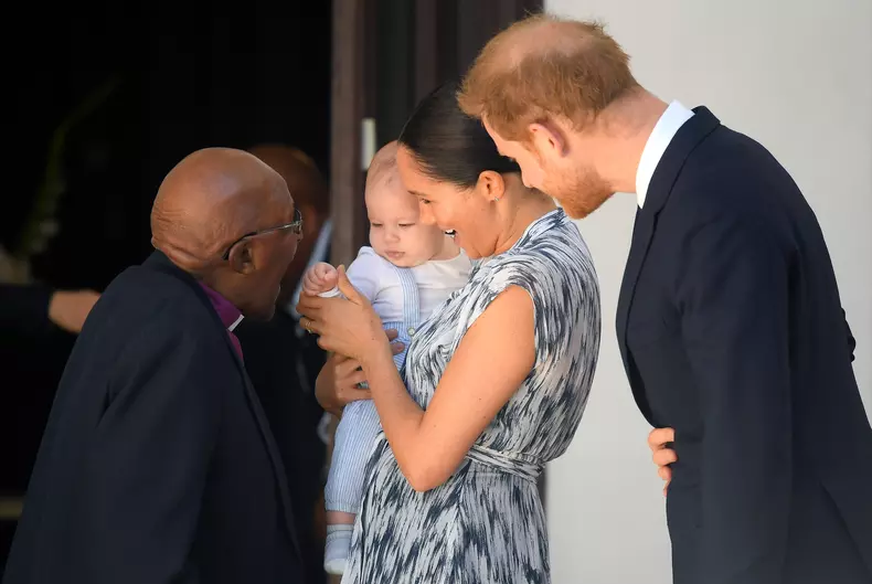 Meghan Markle, Prințul Harry și fiul lor Archie în turneul regal din Africa de Sud, 25 septembrie 2019