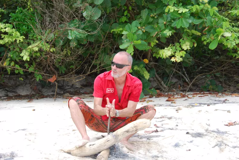 Andrei Gheorghe, pe cand participa la emsiunea Rataciti in Panama