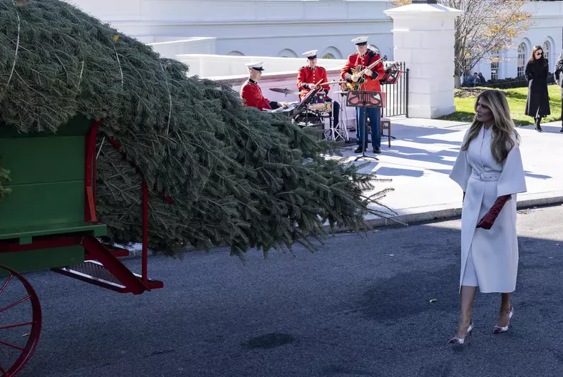 Melania Trump Welcomes The Official 2025 White House Christmas Tree