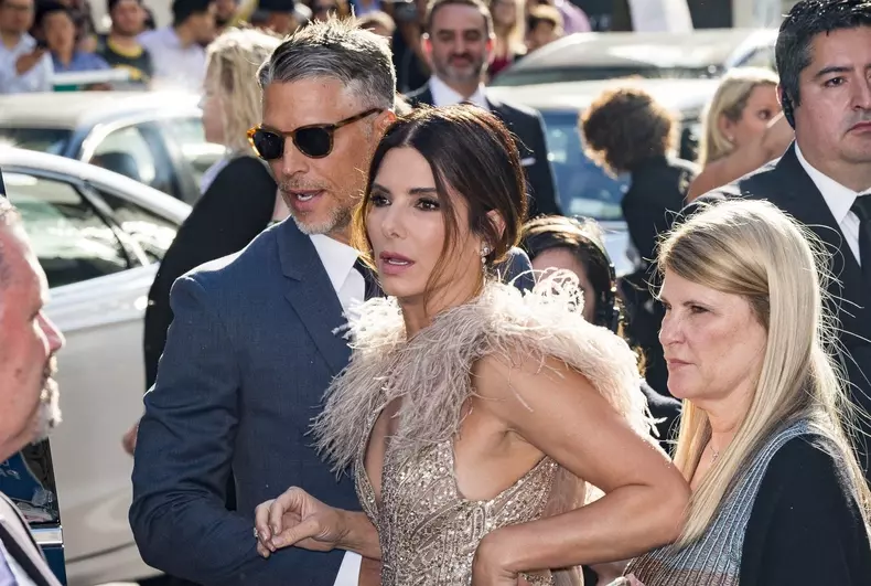 Sandra Bullock and Bryan Randall attend the premiere of 'Ocean's 8'