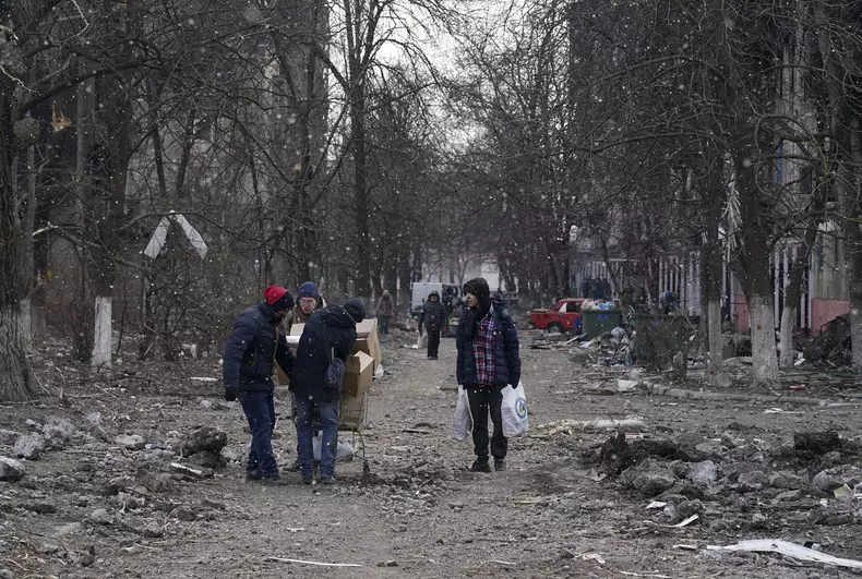 Evacuations from Mariupol in Ukraine