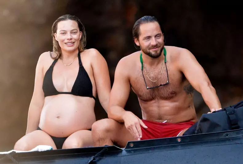 *PREMIUM-EXCLUSIVE* MUST CALL FOR PRICING BEFORE USAGE -Pregnant Australian actress Margot Robbie looks radian as she's pictured enjoying an all-action-packed holiday with her husband Tom Ackerley in Palmarola Island.
*PICTURES TAKEN ON 29/08/2024*