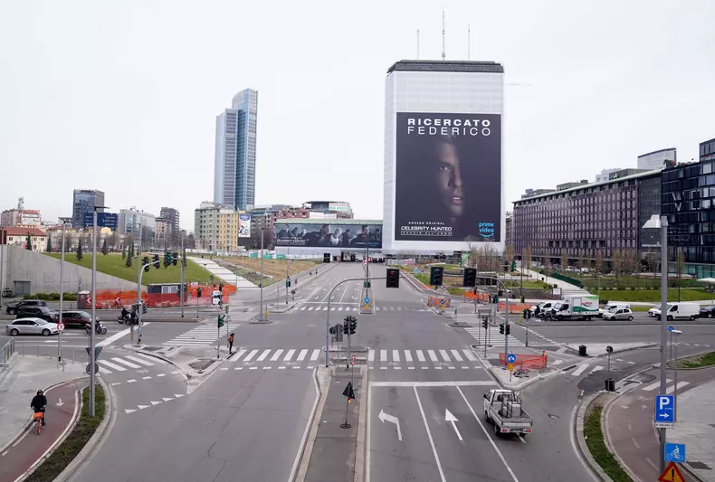 Deserted city after the new protected legislation - Milan