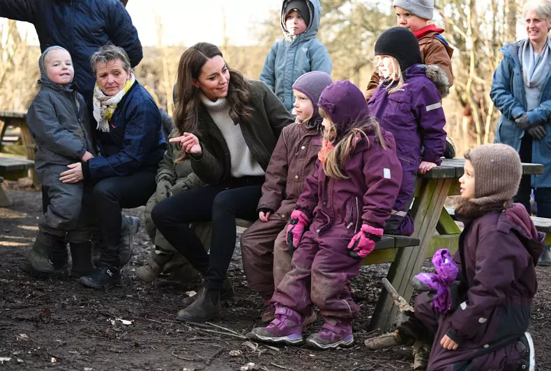 Catherine Duchess of Cambridge visit to Stenurten Forest Kindergarten, Copenhagen, Denmark - 23 Feb 2022