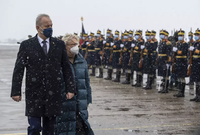 German Defence Minister Christine Lambrecht in Romania