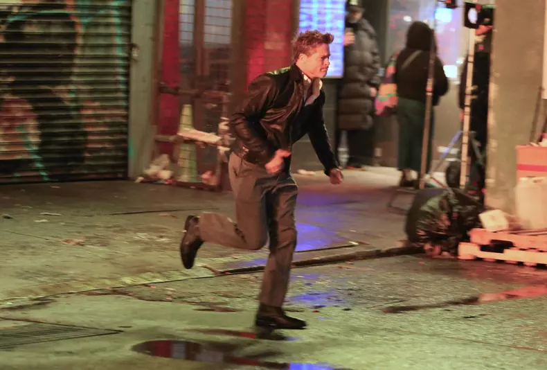 Brad Pitt And George Clooney On Set - NYC