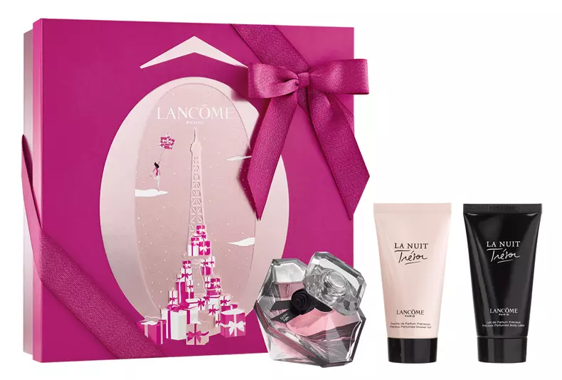 Set, parfum, gel de duș și loțiune de corp, Lancôme, Tresor La Nuit, 430 lei