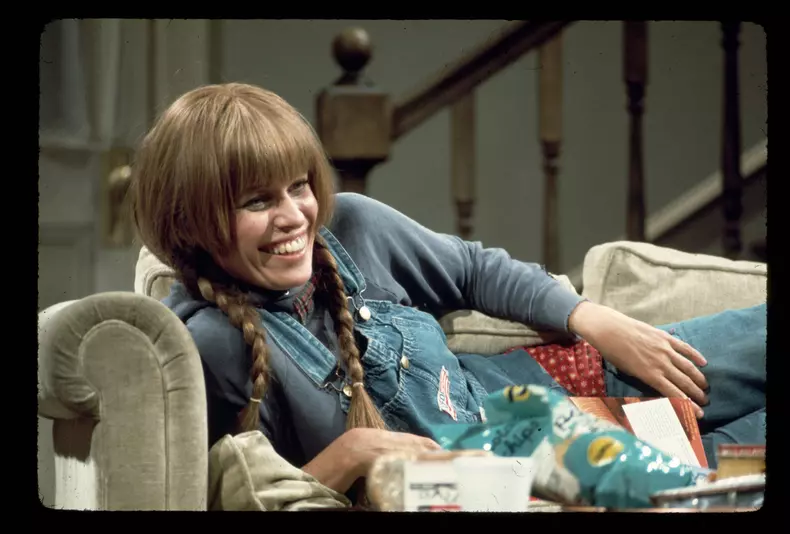 Actress Louise Lasser on Television Set