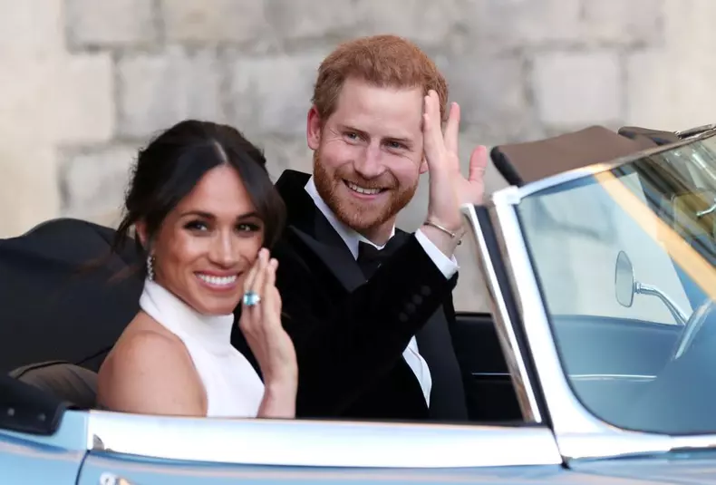 The wedding of Prince Harry and Meghan Markle, Open-top car, Windsor, Berkshire, UK - 19 May 2018