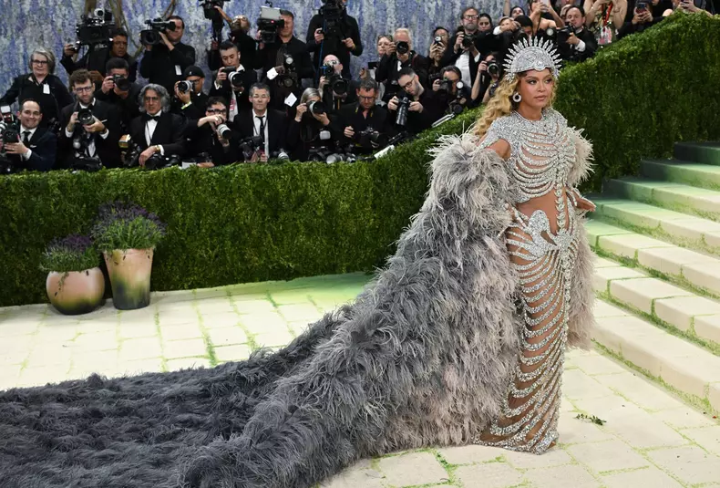New York, USA. May 4th, 2026. Beyonce attending the 2026 Met Gala celebrating the opening of the exhibition Costume Art, at The Metropolitan Museum of Art. Credit: Doug Peters/EMPICS/Alamy Live News