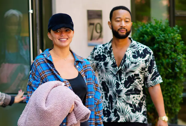 EXCLUSIVE: Chrissy Teigen and John Legend Head Out as a Family in New York City