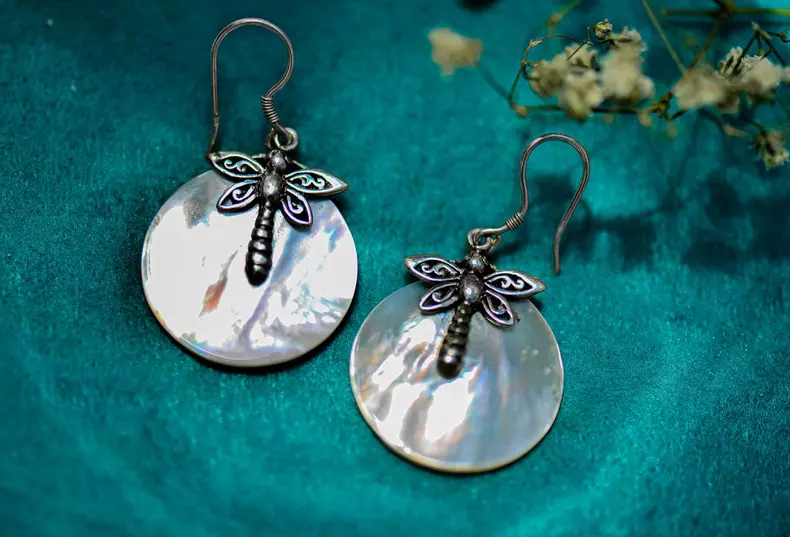 6-Accent Bijuterii - Cercei din argint cu sidef dc1590