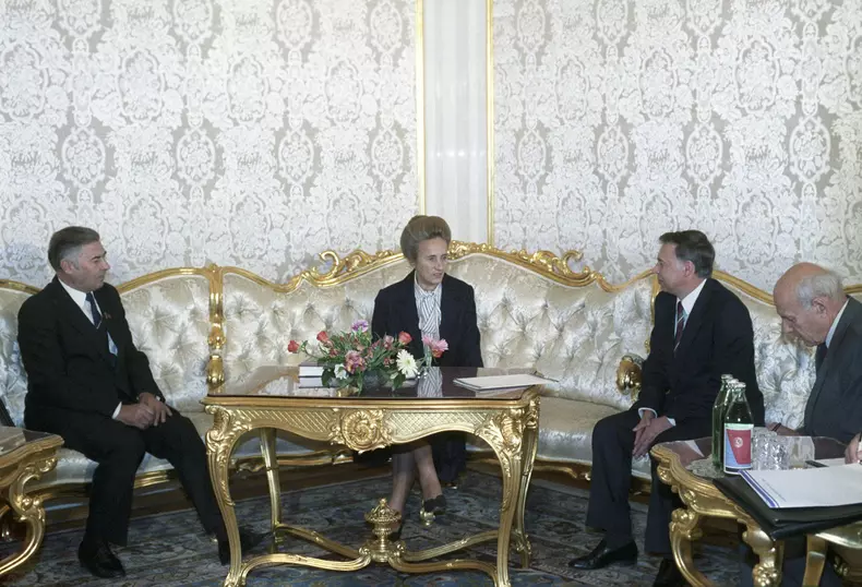 Nicolae Ceausescu, Elena Ceausescu, Boris Tolstoy, Gury Marchuk