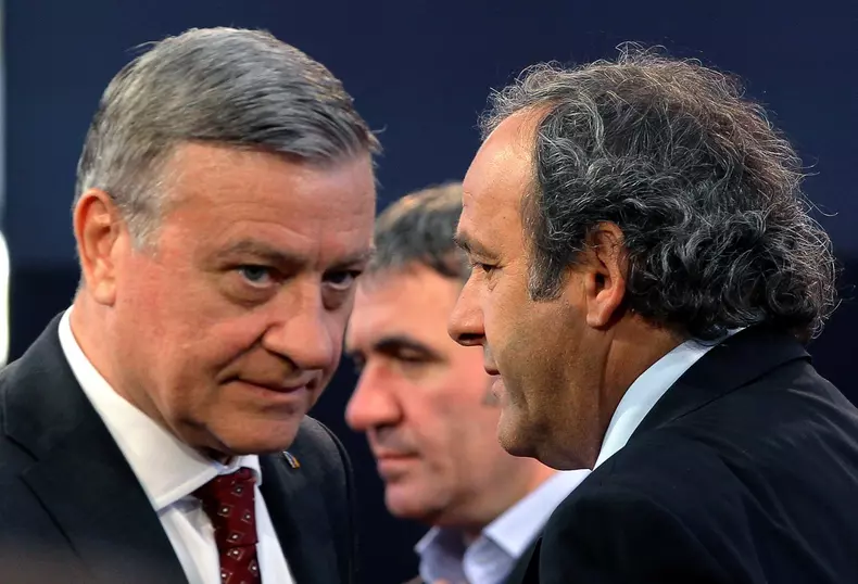 UEFA Europa League 2012 trophy handover in Bucharest