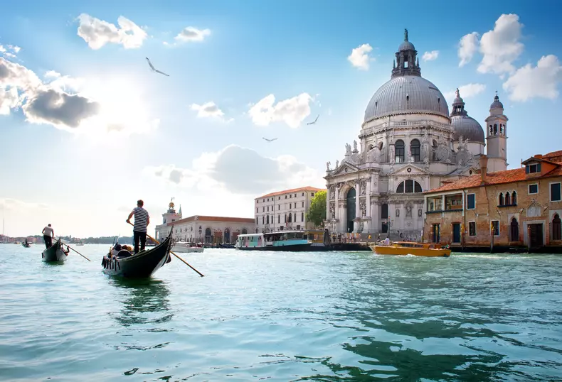 Old,Cathedral,Of,Santa,Maria,Della,Salute,In,Venice,,Italy