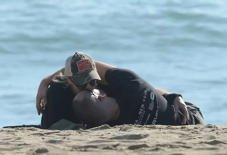 EXCLUSIVE: Robin Wright and Clement Giraudet Share a PDA Filled Trip to The Beach in Los Angeles