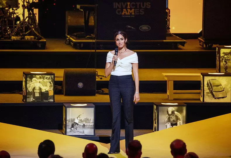 Le prince Harry et Meghan Markle lors de la cérémonie d'ouverture des Invictus Games à La Haye