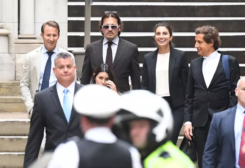 US actor Johnny Depp court case in London