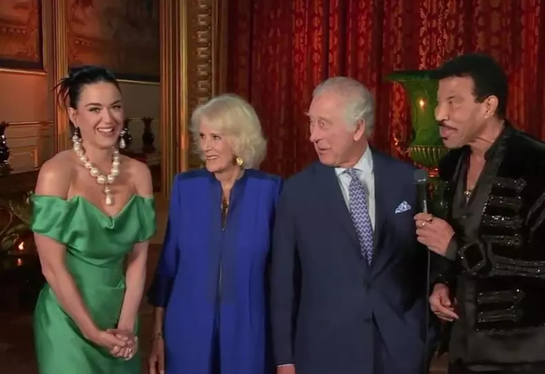 Katy Perry, alături de Regina Camilla, Regele Charles și Lionel Richie