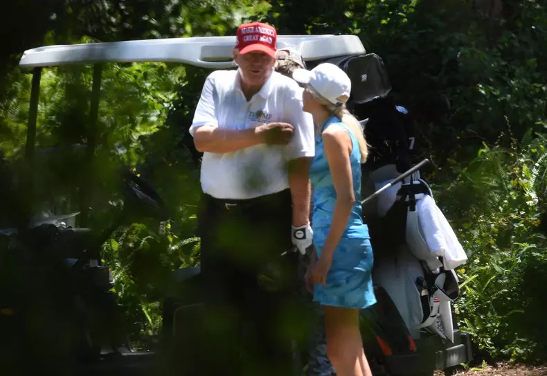 EXCLUSIVE: This is Natalie Harp, former president Donald Trump's blonde and glamorous new assistant