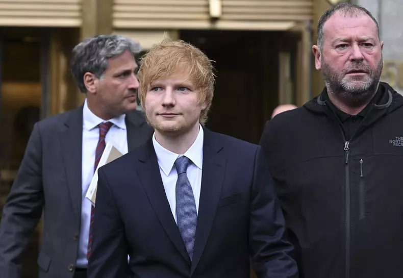 Ed Sheeran leaves the courthouse in NYC