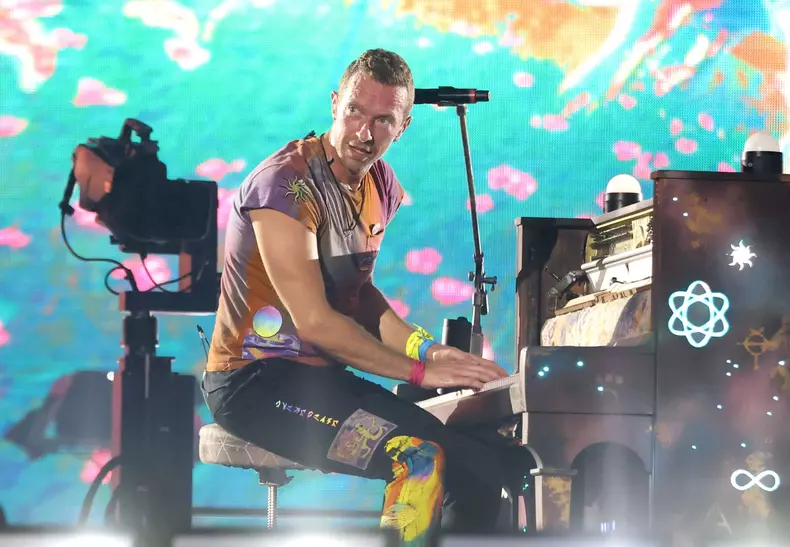 Coldplay concert during Music of the Spheres tour in England