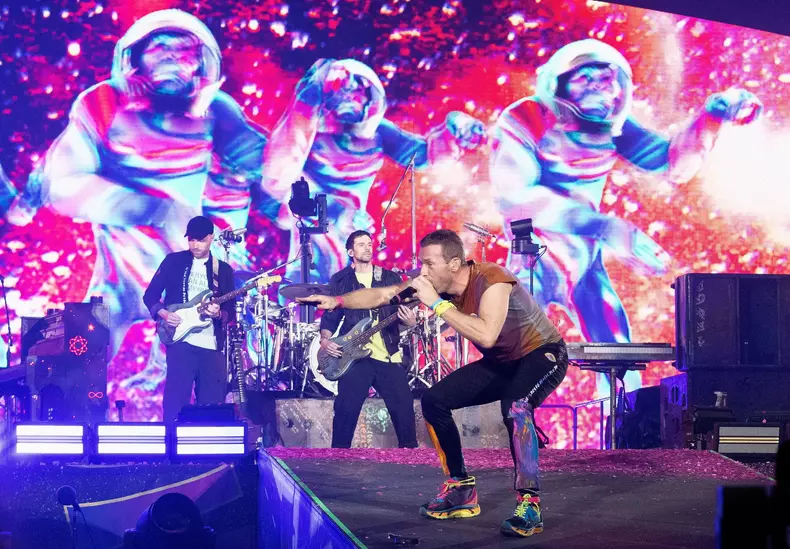Coldplay concert during Music of the Spheres tour in England