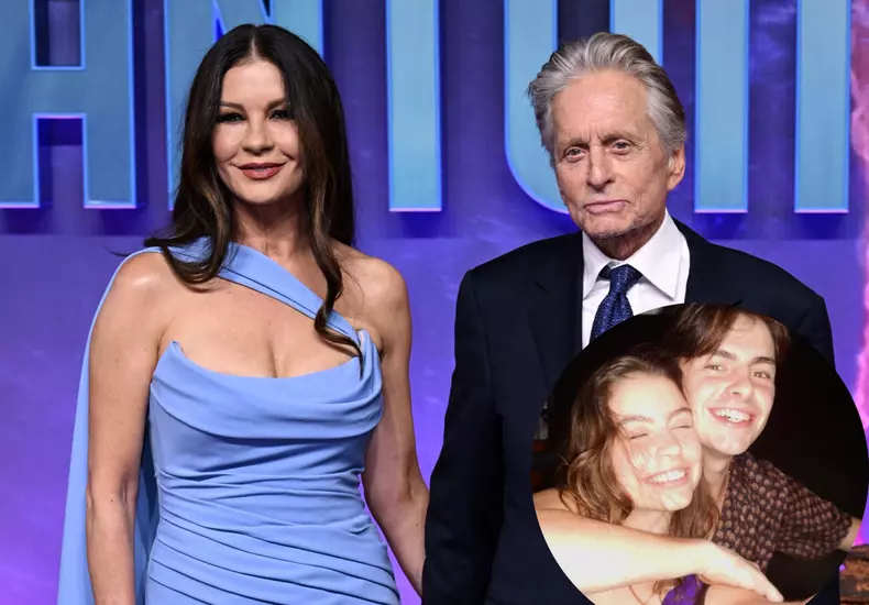 Imagini-rare-cu-copiii-lui-Catherine-Zeta-Jones-și-Michael-Douglas