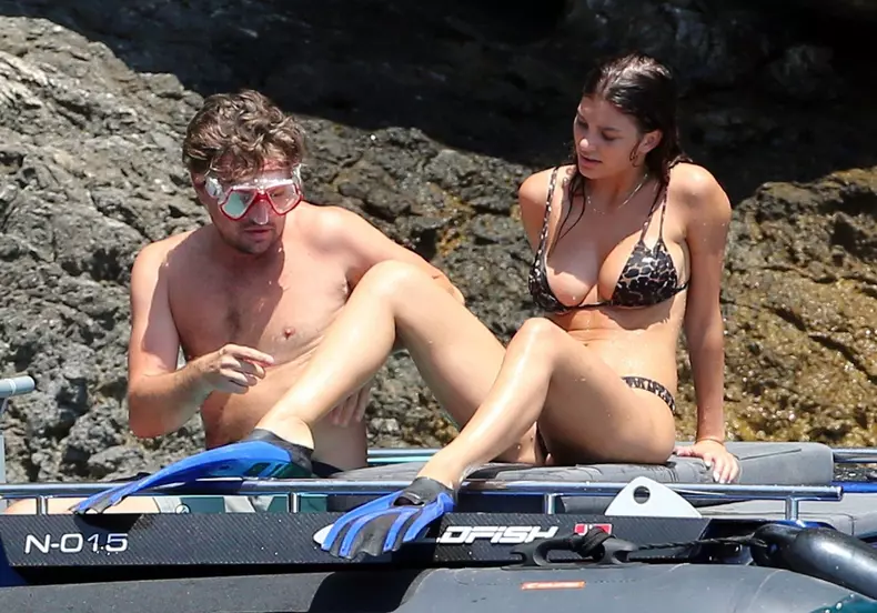 *PREMIUM-EXCLUSIVE* NO ONLINE USE UNTIL 18:30 PM UK TIME ON 7/8/2018-MUST CALL FOR PRICING BEFORE USAGE - Hollywood actor Leonardo Dicaprio and Argentine model girlfriend Camila Morrone on holiday in