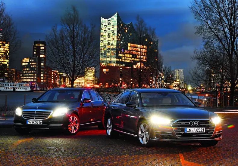 Audi A8 50 TDI gegen Mercedes S350d