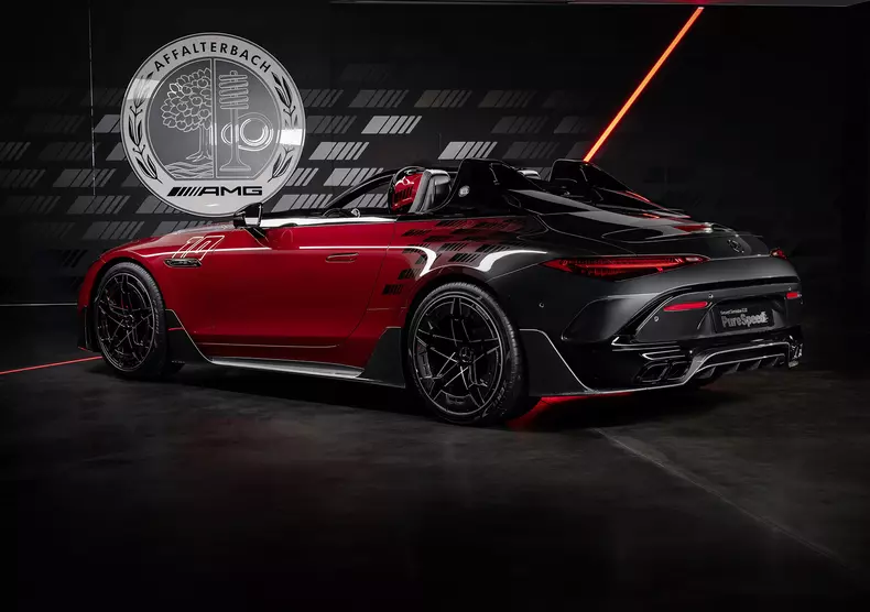 Concept Mercedes-AMG PureSpeed: Expressives Konzeptfahrzeug gibt Ausblick  auf erstes Modell der Mythos-Serie

Concept Mercedes-AMG PureSpeed – expressive concept car gives a look at the first model in the Mythos series