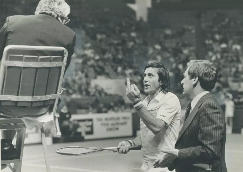 No doubt: Ilie Nastase had a lot of problems at Gardens last night and not just from his tennis oppo
