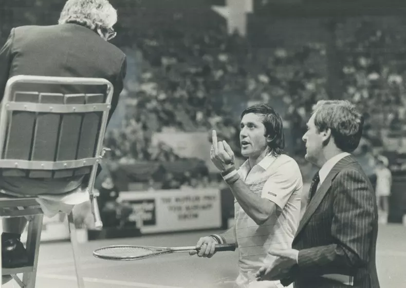 No doubt: Ilie Nastase had a lot of problems at Gardens last night and not just from his tennis oppo