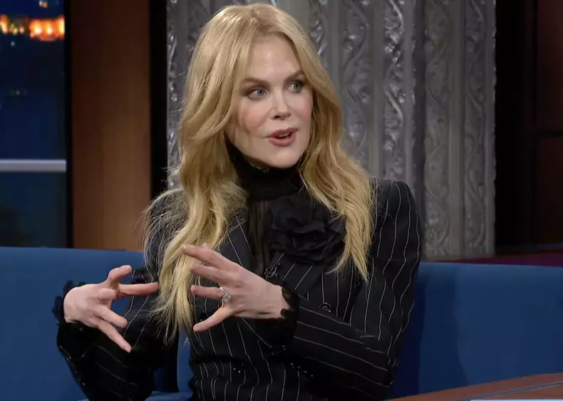 Nicole Kidman sur l'émission "The Late Show With Stephen Colbert" à New York