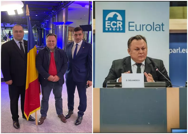dragos dolanescu si george simon in parlamentul european in 2022